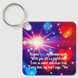 Romantisches Gedicht Schlüsselanhänger