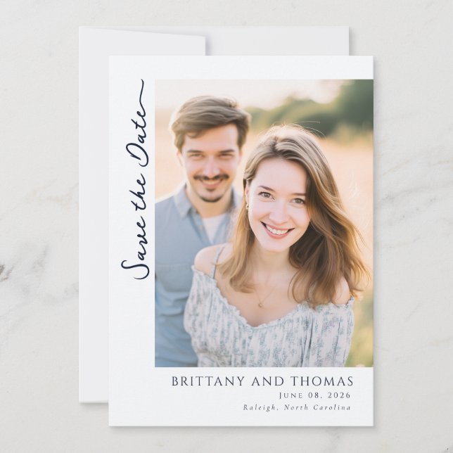 Romantisches gelbes Blumenfoto Save The Date (Vorderseite)