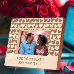 Romantisches Geschenk für Herzdesign mit benutzerd Geätzte Rahmen