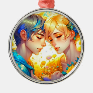 Romantisches Geschenk für Paare Anime-Junge und Ornament Aus Metall