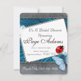 Romantisches Glückmarienkäfer Brautparty-Schicksal Einladung