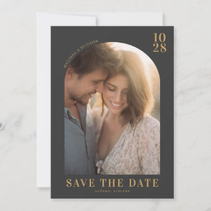 Romantisches Gold Elegantes Foto Save The Date