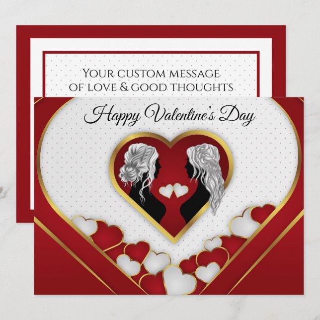 Romantisches Gold & Red Heart, Das L in LGBTQ Vale (Vorne/Hinten)