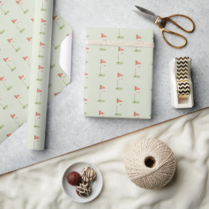 Romantisches Golf "Ich will" Golf-Hochzeits-Soft-S Geschenkpapier