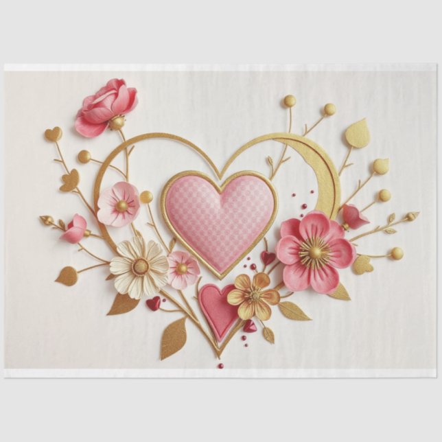 Romantisches Gothic Tissue Paper Seidenpapier (Vorderseite)