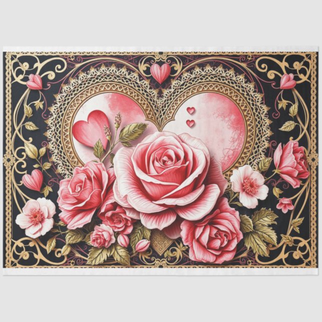 Romantisches Gothic Tissue Paper Seidenpapier (Vorderseite)