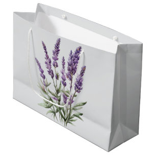 Romantisches graues Lila Lavendel-Brautparty Große Geschenktüte
