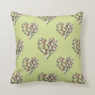 Romantisches Herz Blumendesign Kissen