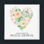 Romantisches Herz-Brautparty Gefallen Magnet<br><div class="desc">Brautparty mit Blumendach bevorzugt Magnet. Matching Artikel in unserem Shop erhältlich.</div>