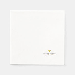 Romantisches Herz der Liebe Ehefrau & Ehemann Name Serviette