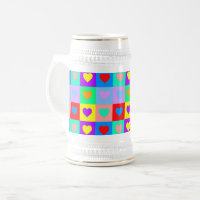 Romantisches Herz - Farbenfrohe Muster Pop Art