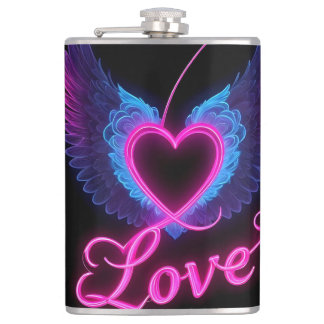 Romantisches Herz Liebe Flügel Papiertassen Flachmann