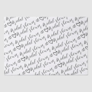 Romantisches Herz-Rings Pink-Muster-Brautparty Seidenpapier