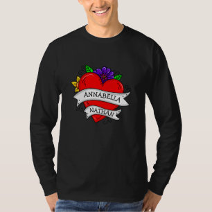Romantisches Herz Tattoo Art T-Shirt