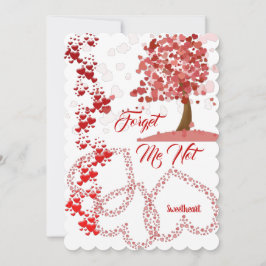 Romantisches Herz vergessen Sie mich nicht Sweethe Feiertagskarte