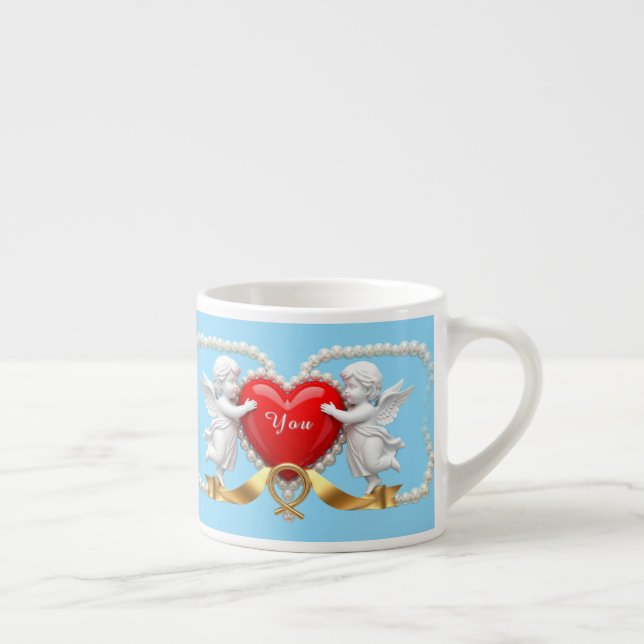 Romantisches Herzdesign Espressotasse (Rechts)