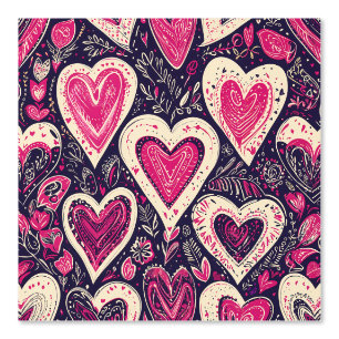 Romantisches Herzmuster: Ein Liebe-volles Design Tapete