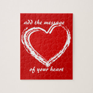 romantisches Herzpuzzlespiel Puzzle