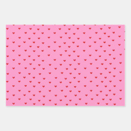 Romantisches Herzschrittpapier Geschenkpapier Set