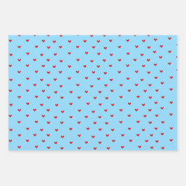 Romantisches Herzschrittpapier Geschenkpapier Set