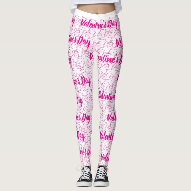 Romantisches Herztalent-Tagesdesign Leggings (Vorderseite)