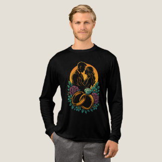 Romantisches Hochzeitscoupel Langschläfer Shirt