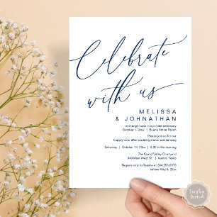 Romantisches Hochzeitsessen Party, Feiern Sie mit Einladung