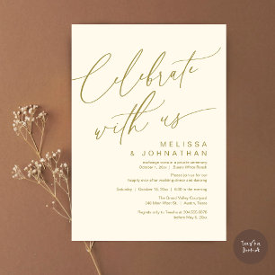 Romantisches Hochzeitsessen Party, Feiern Sie mit  Einladung