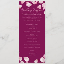 Romantisches Hochzeitsfeierprogramm Programm