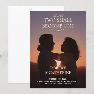 Romantisches Hochzeitsfoto Einladung