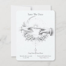 Romantisches Hochzeitshände-Minimalist-Design