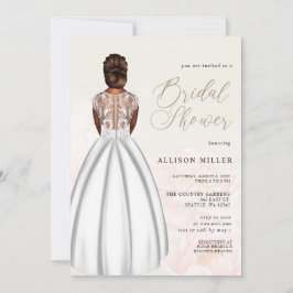 Romantisches Hochzeitskleid-Brautparty Einladung