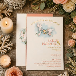 Romantisches Hochzeitsprogramm für Korallen
