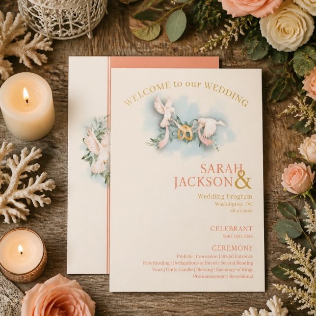Romantisches Hochzeitsprogramm für Korallen (Von Creator hochgeladen)