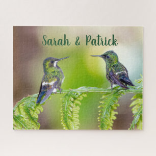 Romantisches Hummingbirds Foto Personalisiert Puzzle