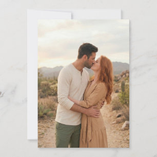 Romantisches irdisches Wüstenfoto Einladung