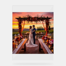 "Romantisches italienisches Sunset Wedding Design  Acrylschild