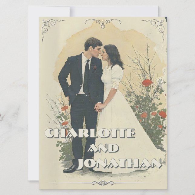 Romantisches Jahrgang Hochzeit (Vorderseite)