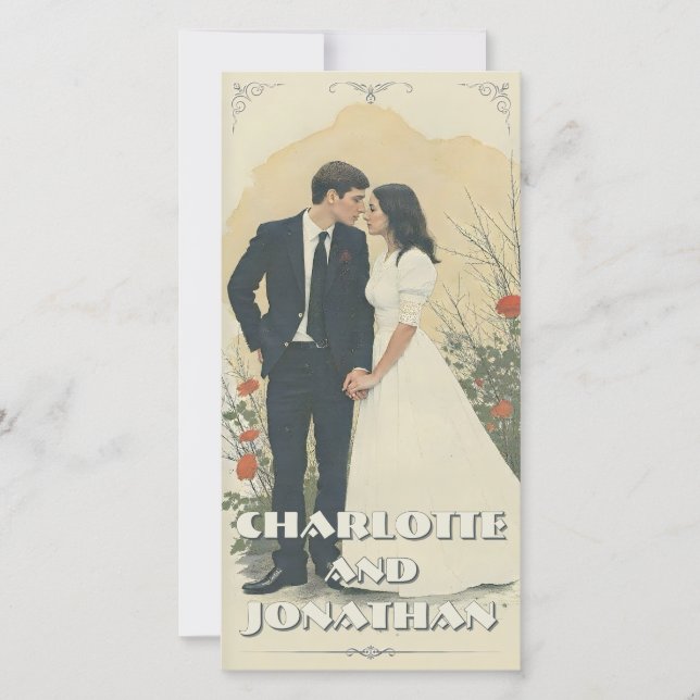 Romantisches Jahrgang Hochzeit (Vorderseite)