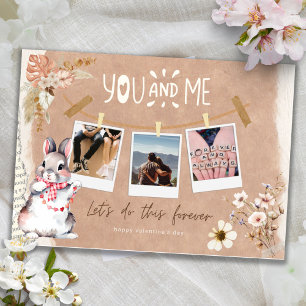 Romantisches Kraft-Schreibheft-Foto Valentinstag Karte