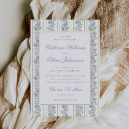 Romantisches Landhaus-Blumenrahmen-Hochzeit Einladung