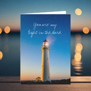 Romantisches Leuchtturm-Liebeszitat Valentinstag Feiertagskarte