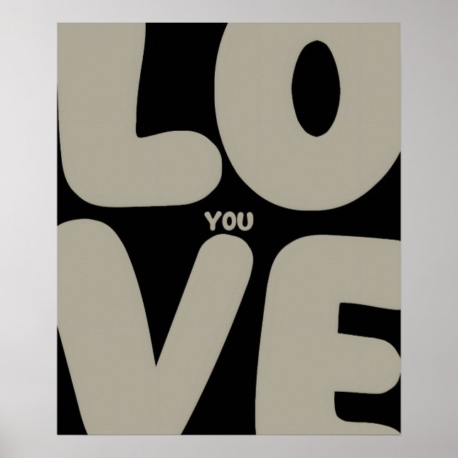 Romantisches Liebesposter Moderne minimalistische  Poster (Vorne)