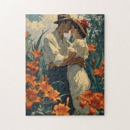 Romantisches Lilienfeld Vintag Puzzle