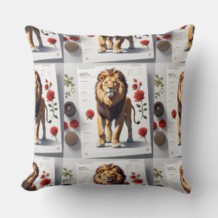 Romantisches Lion Face Design1 Kissen
