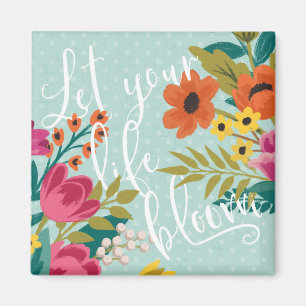 Romantisches Luxe X   ließ Ihre Leben-Blüte Magnet