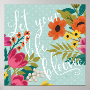 Romantisches Luxe X   ließ Ihre Leben-Blüte Poster