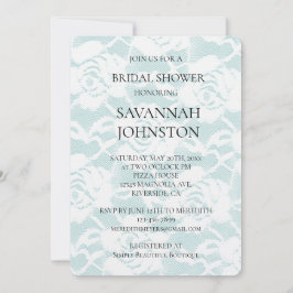 Romantisches Minze White Roses Blumengebirge Braut Einladung