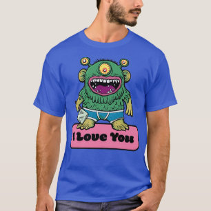 Romantisches Monster der grünen Liebe T-Shirt