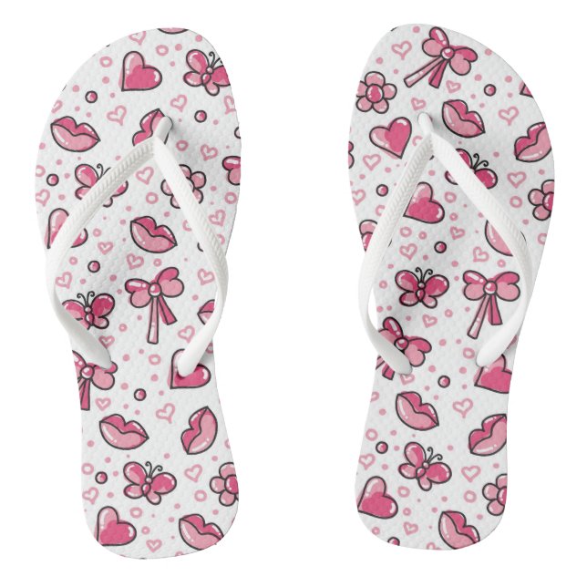 romantisches Muster Flip Flops (Fußbett)